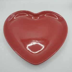Flora Butter Red Glazed Heart Shaped Ceramic Side Plate Excellent Condition - Picture 1 of 4