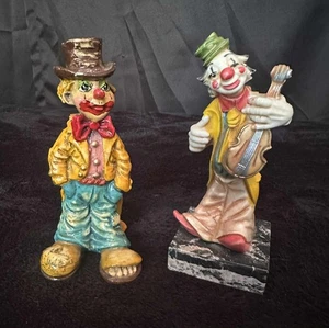 VINTAGE ITALIENISCHER FONTANINI DEPOSE CLOWN MIT GEIGE FIGUR MIT ITALIENISCHEM UND CLOWN - Bild 1 von 2