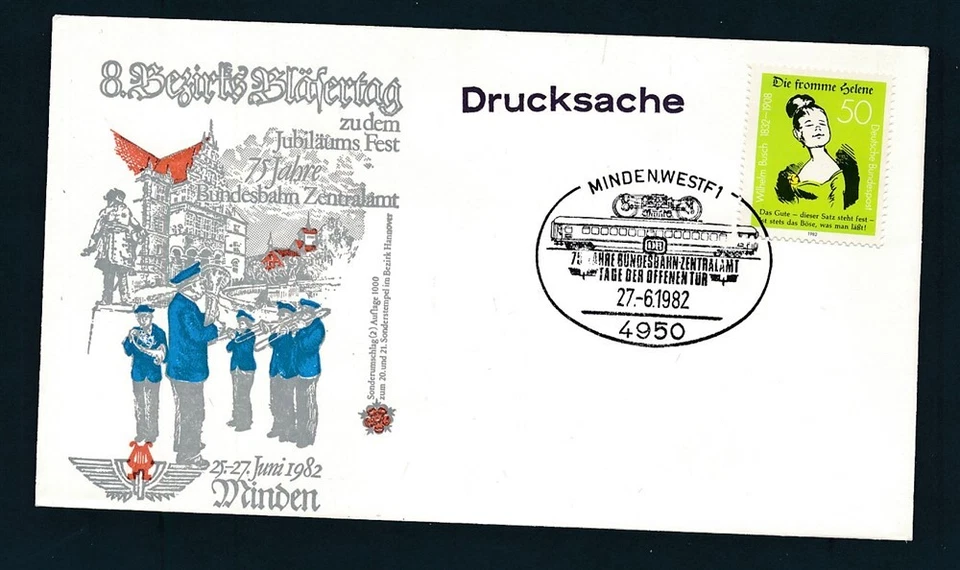 D466598 Alemania Ferrocarril Cubierta Trenes Locomotoras Minden Foto 1 de 1