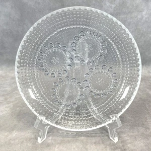 Juego de 5 platos de postre de vidrio transparente Riihimaen Lasi Nanny Still Grapponia 5,75 pulgadas - Imagen 1 de 4