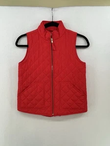 Crewcuts Girls Sleeveless Quilted High Neck Full Zip Up Vest Red Size 8 - Picture 1 of 13