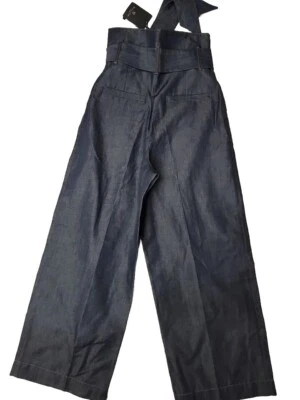 Massimo Dutti Paperbag Wide Leg High Waisted Pleated Womens Pants Size 2 NWT #P1 - Image 1 of 4