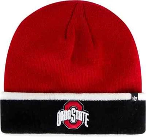 '47 Hombre Ohio State Buckeyes Scarlet Sub-Zero Cuffed Knit Beanie Nuevo - Imagen 1 de 2