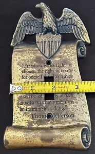 Vintage • American Eagle • Metall • Lichtschalter Plattenabdeckung - Thomas Jefferson - Bild 1 von 6