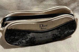 100% genuino Perfumes CDior Pequeño Maquillaje Negro y Dorado Bolso Bolso sin Embrague - Imagen 1 de 6