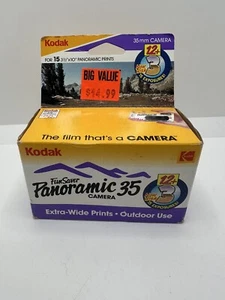 Vtg Kodak Fun Saver Panoramic 35 Disposeable Camera & Funtime NEW Sealed Expired - Picture 1 of 6