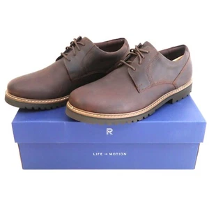 Rockport Maverick PT Oxford Leather Mens Shoes CJ3768 11W Medium Brown - Picture 1 of 5