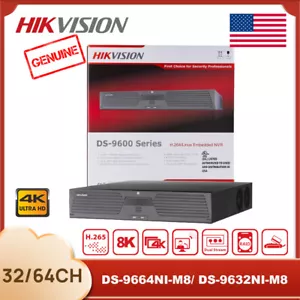 Lotto Hikvision 64CH 32CH 8K NVR DS-9664NI-M8 DS-9632NI-M8 12MP NVR 8 SATA 4K 32MP - Foto 1 di 17