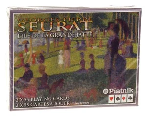 Piatnik Pierre Seurat Playing Cards Lile de la Grande Jatte Bathers Asniere Gift - Picture 1 of 2