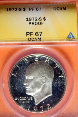 1972 - S PROOF PF67 DCAM EISENHOWER DOLLAR!!  #B42034 - Image 1 of 2