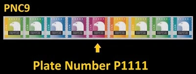 US 5013-5018 5018a Spectrum Eagle presorted first-class 25c PNC9 MNH 2015 - Image 1 of 2