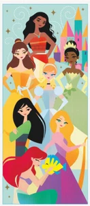 DISNEY PRINCESSES Scene Setter BIRTHDAY party wall door poster princess decor - Picture 1 of 2