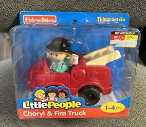 2010 Fisher-Price Little People Cheryl & Fire Truck Things That Go C4312 versiegelt - Bild 1 von 6