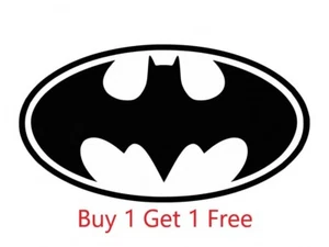 ~*~ BATMAN Logo Vinyl Sticker Decal Wall Buy 1 Get 1 Free DC Comic Sticker - Picture 1 of 4