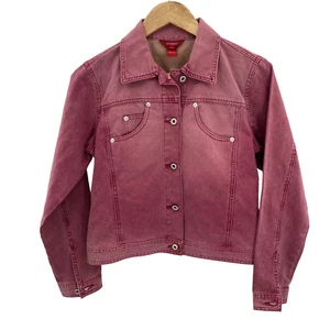 Sundance Denim Jacket Womens Small Pink Cotton Pockets - Picture 1 of 6