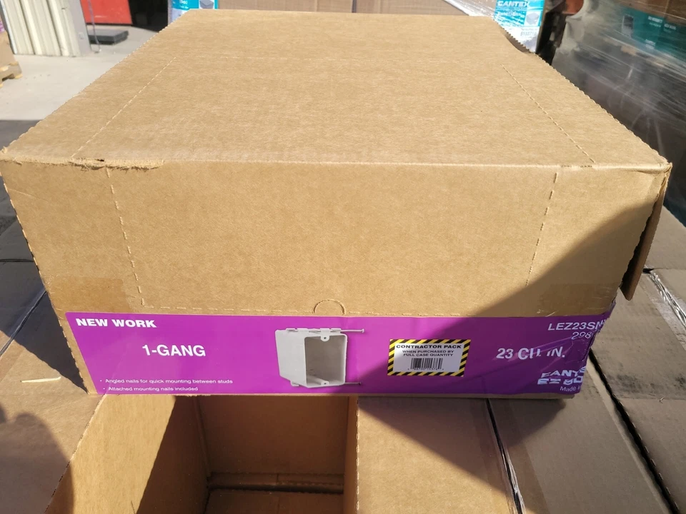 Work Cantex Electrical PVC Switch Box - 1 GANG 100pc CONTRACTOR Pack