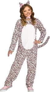 Child Rose Gold Leopard Jumpsuit Costume Large - Picture 1 of 2