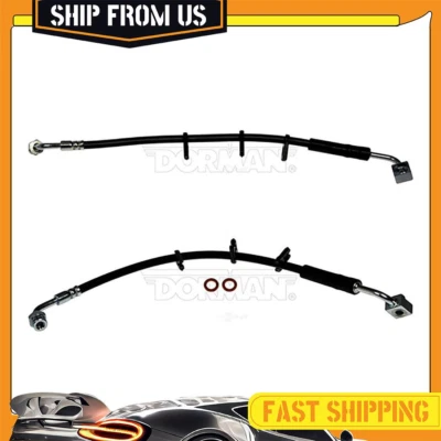 Juego de 2 piezas de manguera de freno de línea de freno delantero Dorman para Ford E-350 Econoline Club Foto 1 de 4