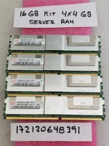 16GB KIT 4X 4GB DDR2 PC DDR PC2-5300F 5300F DDR2-667 667MHZ 240PIN FB FB-DIMM - Picture 1 of 1