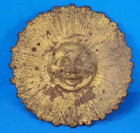 Bradley and Hubbard Andiron Sun Burst Face 5.25" Diameter Cover