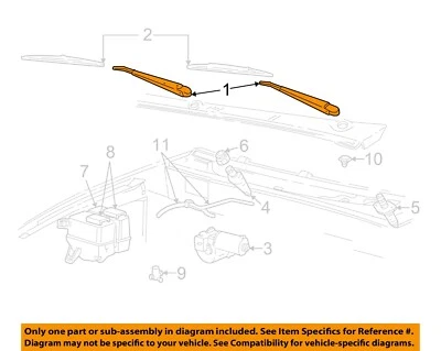 FORD OEM 01-11 Explorer Sport Trac Wiper Washer Components-Wiper Arm 6L5Z17526A - Image 1 of 2