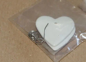 PORCELLANA - ORECCHINI CUORE - D3cm - Bild 1 von 1