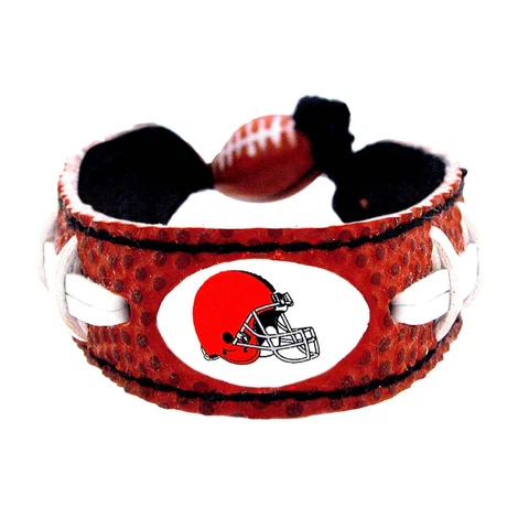 Brand New NFL Cleveland Browns Classic Genuine Football Leather Bracelet Cover