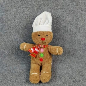 Russ Pan de Jengibre Hombre Muñeco de Peluche Chef Animal de Peluche Gota de Goma Botones Bufanda 20" - Imagen 1 de 13