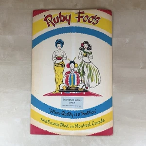 Ruby Foo's Restaurant Menu; Montreal, Kanada Vintage 50er Jahre Souvenir - Bild 1 von 9
