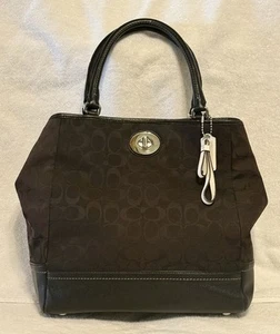 Black Coach Satchel Handbag F23264 VG+ - Picture 1 of 11
