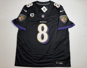 XL Lamar Jackson #8 Vapor FUSE Jersey Black Baltimore Ravens Authentic Captain - Bild 1 von 12