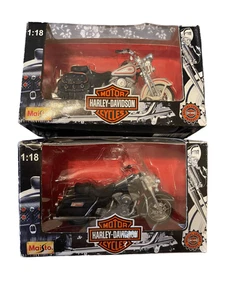 Neu Harley-Davidson Kinder Die Cast Motorrad Set 1:18 2er Set - Bild 1 von 16