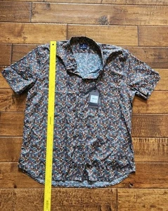 Camisa Ben Sherman elástica floral manga corta XL (Z1) NUEVA CON ETIQUETAS - Imagen 1 de 5