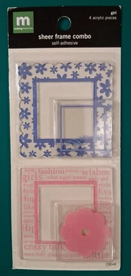 Making Memories 4 Acrílico MARCO TRANSPARENTE COMBO NIÑA Flor Foto 1 de 4