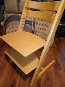 Stokke Tripp Trapp High Chair Toddler Child Adjustable Natural Oak Pine - Picture 1 of 10