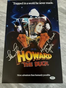 Lea Thompson & Ed Gale Signed Autographed Howard The Duck 11x17 Poster Psa DNA  - Picture 1 of 1