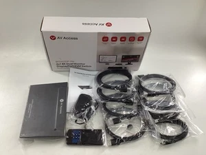 AV Access 8KSW21DP-DM 2x1 Dual Monitor Display Port KVM Switch F1E - Afbeelding 1 van 9