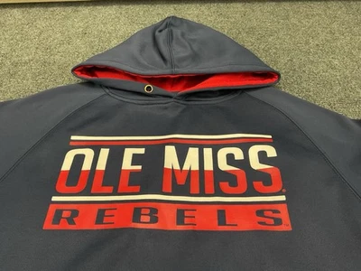 Colosseum Ole Miss Rebels Blue Hoodie Jacket Men Medium - Image 1 of 4