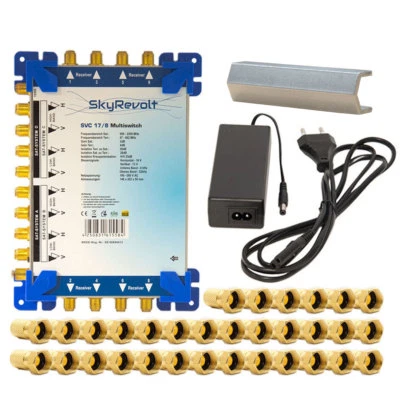 SkyRevolt 17/8 Multiswitch Multischalter Verteiler 4x Satelliten für 8 Receiver - Bild 1 von 4