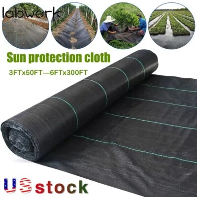 Heavy Duty Weed Barrier Fabric Woven Ground Weed Cover 3.2 Ounce Landscape - Image 1 of 4