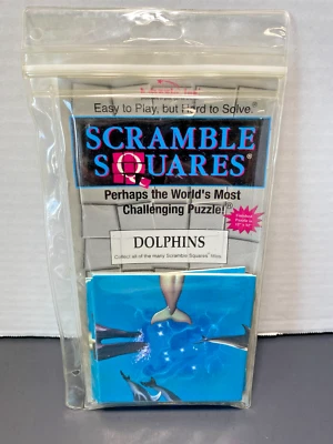 Scramble Squares Dolphins 9 Piece Puzzle B. Dazzle Vintage 1995 Sea Life - Image 1 of 2