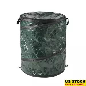Collapsible 29.5 Gallon Outdoor Trash Can Portable Pop Up Waste Container New - Picture 1 of 9