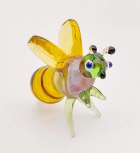 Murano Style Art Glass Cute Bee Figurine - Picture 1 of 4