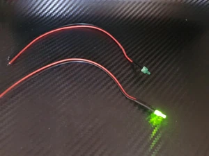 1 pieza LED 2 mm VERDE 4,8-12 voltios terminado soldado iluminación coche barco avión - Imagen 1 de 1