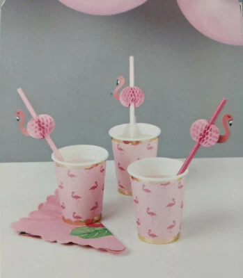 CAKEWALK Pajitas Decorativas 7.75" Accesorios Flamenco CUMPLEAÑOS Rosas NUEVO Foto 1 de 3