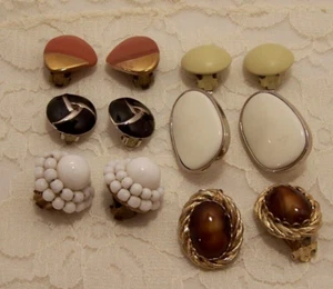 Lot of 6 Pair of Lovely Clip on Earrings - Picture 1 of 7