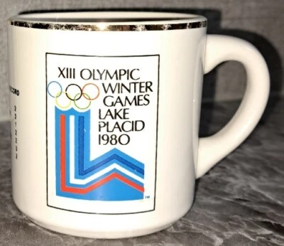 Taza de café milagro Lake Placid medalla de oro hockey 1980 Juegos Olímpicos EE. UU. Hecha en EE. UU. Foto 1 de 4
