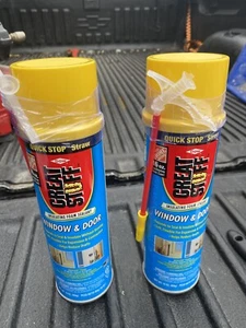 2 Cans 16 Oz. Window and Door Insulating Spray Foam Sealant with Quick Stop - Picture 1 of 8
