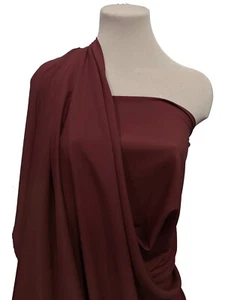 TELA DE REVESTIMIENTO DE POLIÉSTER ELÁSTICA VENECIANO ROJO 60" BLUSAS, TRAJES, PRENDAS, BTY - Imagen 1 de 8