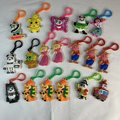18 pcs Big Kahuna Pandamonium Collectables Fundraiser Backpack Hangers Keychain - Image 1 of 4